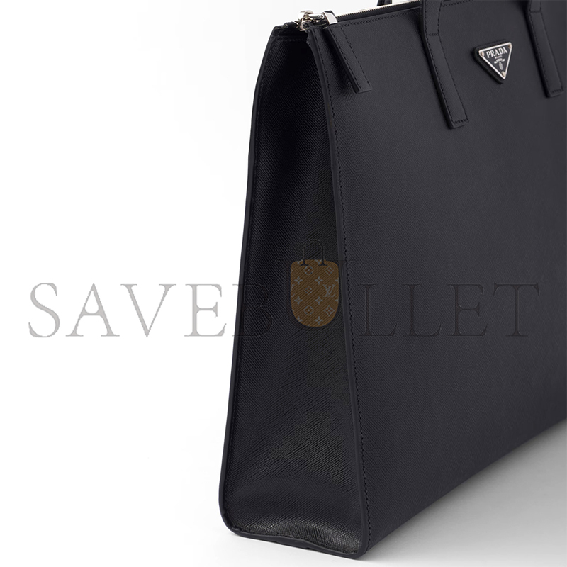 Pra*a saffiano leather tote 2vg039 (40*30*9cm)